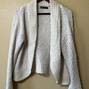 SHEIN Women's White Textured Cardigan